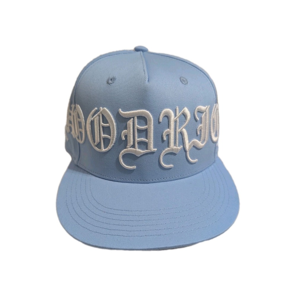 Hoodrich ODRTY Snapback Hat Baby Blue White Embroidered Old English Sz 7 NWT